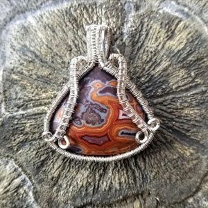 Dryhead Montana Agate Silver Pendant ❤